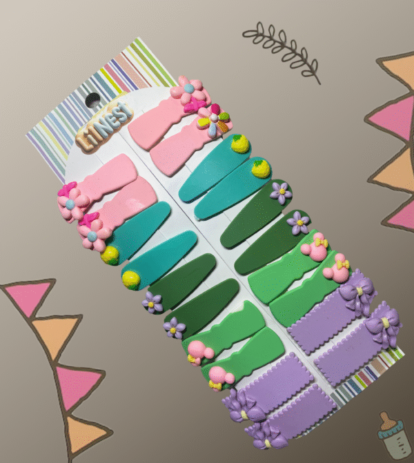 Colorful Hair Clips for Girls – 20 Pieces (10 Pairs) in One Pack